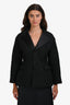 Bottega Veneta Black Detail Structured Blazer Size 42