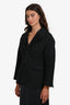 Bottega Veneta Black Detail Structured Blazer Size 42