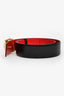 Valentino Black/Red Leather Roman Stud Reversible Belt