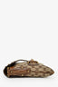 Gucci Beige/Brown GG Canvas Leather Studded Pelham Web Shoulder Bag