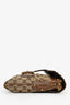 Gucci Beige/Brown GG Canvas Leather Studded Pelham Web Shoulder Bag