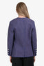 Pre-Loved Chanel™ 2013 Purple/Blue Tweed Pearl Button Evening Jacket Size 48