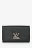 Louis Vuitton Black Epi Leather Twist Wallet On Chain