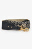 Christian Dior Navy Oblique Jacquard Studded Guitar Strap