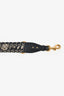 Christian Dior Navy Oblique Jacquard Studded Guitar Strap