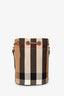 Burberry Taupe/Brown Canvas Giant Check Bucket Bag