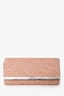 Jimmy Choo Powder Pink Lace Milla Clutch With Chain
