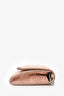 Jimmy Choo Powder Pink Lace Milla Clutch With Chain