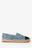 Pre-Loved Chanel™ Blue/Black Tweed Interlocking CC Espadrilles Size 40