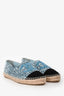 Pre-Loved Chanel™ Blue/Black Tweed Interlocking CC Espadrilles Size 40