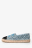 Pre-Loved Chanel™ Blue/Black Tweed Interlocking CC Espadrilles Size 40
