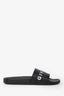 Givenchy Black/White Logo Rubber Slides Size 38