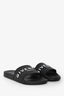 Givenchy Black/White Logo Rubber Slides Size 38