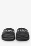 Givenchy Black/White Logo Rubber Slides Size 38