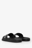 Givenchy Black/White Logo Rubber Slides Size 38