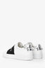 Givenchy White/Silver Leather Low Top Sneaker Size 39