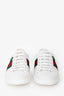Gucci White Leather Apple Applique Web Ace Sneakers Size 39