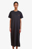 Sacai Grey Cotton Embroidered T-Shirt Dress Size XL