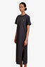 Sacai Grey Cotton Embroidered T-Shirt Dress Size XL