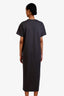 Sacai Grey Cotton Embroidered T-Shirt Dress Size XL