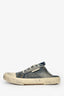 Balenciaga Blue Distressed Denim Mules Size 6