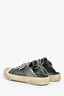 Balenciaga Blue Distressed Denim Mules Size 6