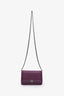 Pre-Loved Chanel™ 2015-16 Purple Lambskin Boy Wallet On Chain SHW