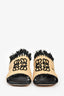 Loewe Raffia/Fringe Logo Kitten Heels Size 37