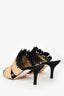 Loewe Raffia/Fringe Logo Kitten Heels Size 37