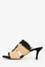 Loewe Raffia/Fringe Logo Kitten Heels Size 37