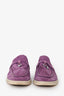 Loro Piana Purple Suede Leather Summer Charms Walk Loafer Size 37.5