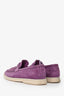 Loro Piana Purple Suede Leather Summer Charms Walk Loafer Size 37.5