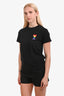 Ami Black/Multicolour Heart Logo Short Sleeve T-Shirt Size S