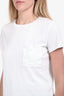 Hermès White Embroidered Pocket Short Sleeve T-shirt Size 40