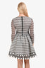Maje White/Black Lace Long Sleeve Midi Dress Size 3