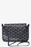 Goyard Navy Blue Goyardine Plumet Crossbody Bag