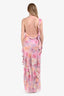 For Love & Lemons Pink/Orange Ruffle Detail Maxi Dress Size S