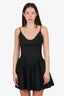 Staud Black Linen Ruffled Mini Dress Size 6