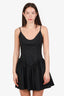 Staud Black Linen Ruffled Mini Dress Size 6