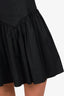 Staud Black Linen Ruffled Mini Dress Size 6