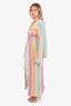 Rose Carmine Pastel Mohair Tie Front Sweater Estimated Size S/M