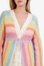 Rose Carmine Pastel Mohair Tie Front Sweater Estimated Size S/M