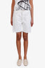 Agolde White Denim 'Rumi' Mid Length Shorts Size 27