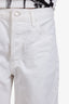 Agolde White Denim 'Rumi' Mid Length Shorts Size 27