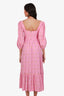 Farm Rio Pink Embroidered Ruffled Maxi Dress Size XS