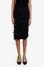 Dolce & Gabbana 2000s Black Cotton/Silk 'Anglaise' Midi Skirt Size 38
