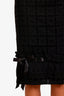 Dolce & Gabbana 2000s Black Cotton/Silk 'Anglaise' Midi Skirt Size 38