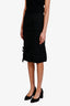 Dolce & Gabbana 2000s Black Cotton/Silk 'Anglaise' Midi Skirt Size 38