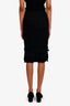 Dolce & Gabbana 2000s Black Cotton/Silk 'Anglaise' Midi Skirt Size 38