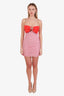 Self Portrait 2022 Pink Ruffled Mini Dress Size 2